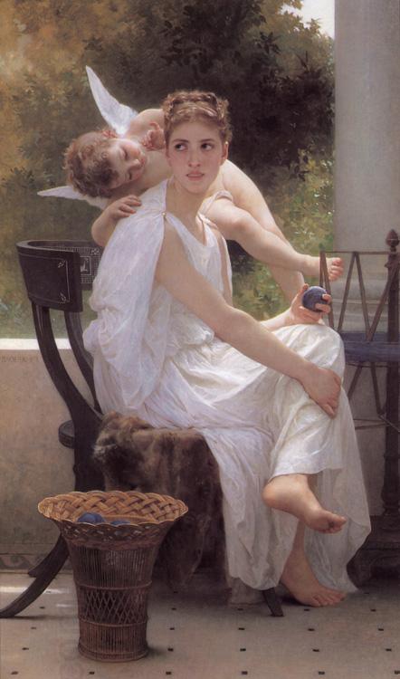 Adolphe William Bouguereau Work Interrupted (mk26) oil painting picture